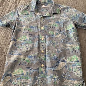 Gap Hawaiian print chambray shirt